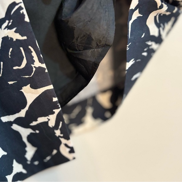 4/$10🎄Mexx Black & White Rosette Patterned Cotton Knee Length Pencil Skirt - Picture 11 of 12